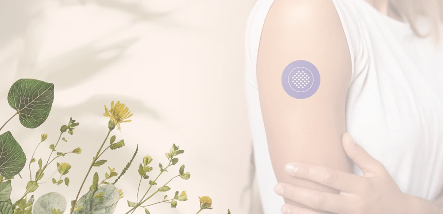 A Thinveil patch on the upper arm